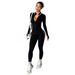 Women's Clothing Women's Long Sleeved One Piece Yoga Suit Slim Fit Stand Up Collar Fitness Wear Zipper Bodysuit Sportswear For Autumn And Winter_ecoleips.com
