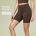Drop Shipping Available For Spring/summer Style, No T Stitch, Parallel Crotch Yoga Shorts, Running, Fitness, High Waisted, Hip Lifting Sports Shorts._ecoleips.com