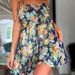 Bohemian Floral Print Spaghetti Strap Maxi Dress With Ruffle Hem, Relaxed Fit For Vacation & Daily Wear_ecoleips.com