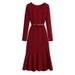 Elegant French-Inspired Mermaid Dress – High-End Slimming & Flattering Tailored Fit (Timeless Chic For Spring & Fall)_ecoleips.com