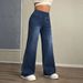 Women's Slim Fit Straight Leg Jeans Elastic Waistband Stretch Casual Denim Fashion_ecoleips.com