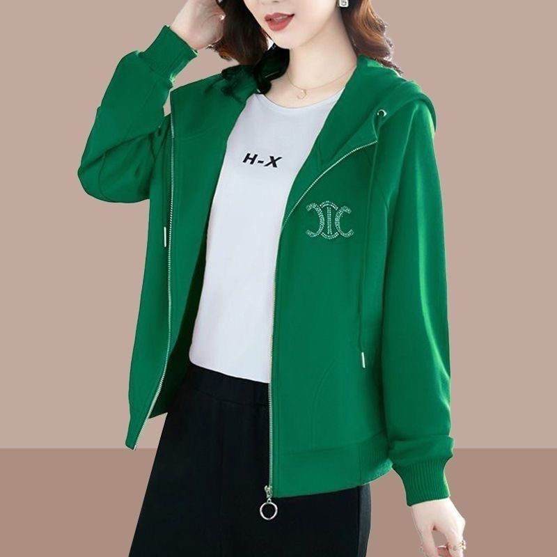 Women's Jacket For Spring And 2024, New Early Autumn Zip-up Cardigan Sweatshirt, Fashionable Hong Kong Style High-end_ecoleips.com