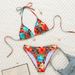 Verve 2025 New Tie Leopard Print Sexy Bikini Two-Piece Swimsuit Women's Swimwear_ecoleips.com