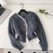 "Elegant Winter Sweater For Women – Lace Trim, Waist-Cinching Design, Soft Fur Knit (One Size Fits Most)"_ecoleips.com
