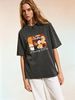 Retro Washed Loose Fit Tee, Comfortable Short Sleeve Round Neck T-Shirt For Everyday Street Fashion_ecoleips.com