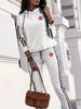 women's loose casual three piece suit set with sequined jacket tube top and wide leg pants for spring/autumn_ecoleips.com