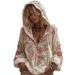 Inspired Zip-Up Hoodie – Cherry Blossom Art Print, Oversized Fit, Unisex Streetwear For Fall & Winter_ecoleips.com