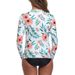Women's Long Sleeved Zip up Tankini Swimsuit European American Style Printed Two Piece Sun Protection Surfing Suit_ecoleips.com