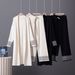 Women's Knitted Three Piece Set Temperament Lazy Style Cross Border European Station Sweater Cardigan Vest with Wide Leg Pants for Autumn Winter_ecoleips.com