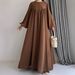 Muslim Dress Women Elegant Middle Eastern Muslim Abaya – Flowy Skirt Modest Dress For Women (S-XXL)_ecoleips.com