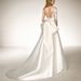 Wedding Dress New One Shoulder Long Sleeve Slim Princess Tail Bow Bride Out Wedding Dress Satin_ecoleips.com