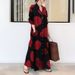 "Japanese Korean Style Oversized Shirt Dress - Cotton Linen Blend Lapel Long Sleeve Dress With Pockets, Boho Casual Loose Fit Tunic Dress_ecoleips.com