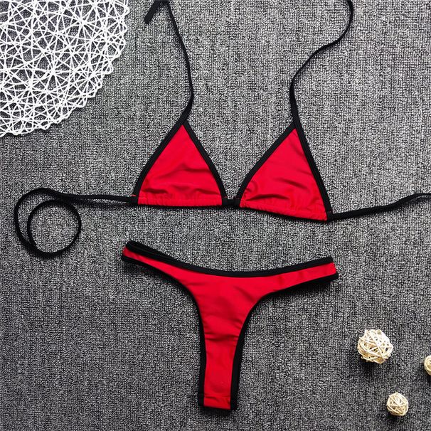 Women's Clothing New Sexy Bikini Backless Small Fresh Multi Color Split Swimsuit Female Bikini Spot_ecoleips.com