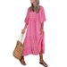 Women's Clothing Plus Size Women's Geometric Collage Puff Sleeve Dress Autumn Street Bombing Fashionable Casual Dress_ecoleips.com