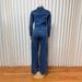 Women's Clothing Denim Suit Lapel Cardigan Long Sleeved Top Straight Trousers Two Piece Set_ecoleips.com