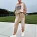Women's Clothing Autumn New Fashion Design Leopard Print Loose Casual Suit_ecoleips.com