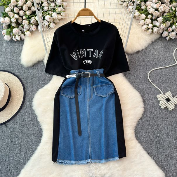 Women's Clothing Letter Print Dark Green Short Sleeved T Shirt For Women In Summer New Loose Casual Versatile Half Sleeved Top Trend_ecoleips.com