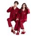 Voya Pajamas Newlyweds, High-end Red Island Velvet Autumn Winter Set Bride And Groom, Double Happiness For The Wedding_ecoleips.com