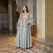 AB320 Muslim Evening Dress Arabic Dubai Gown Mesh Embroidery Sequin Robe_ecoleips.com