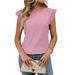 Women's Clothing Solid Color Round Neck Short Sleeve Lace Splicing Hollow T Shirt_ecoleips.com