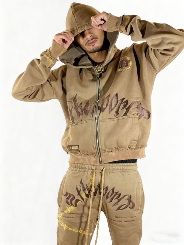 Hip Hop Gothic Printed Loose Fit Sweatshirt Set For Men And Women 3D High End Trendy Streetwear_ecoleips.com