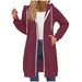 Women's Clothing Long Hoodie, Casual And Versatile Drawstring Long Sleeve Hooded Jacket With Pockets_ecoleips.com