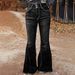 Women's Retro Style mid Rise Stretch Flared Jeans Embroidered Slimming Tight Fit Casual Denim Pants for Spring/Autumn & Summer_ecoleips.com