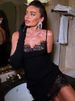 Mozision Black Spaghetti Strap Lace Mini Dress Women Fashion Elegant Off-shoulder Sleeveless Backless Skinny Club Party Dresses_ecoleips.com