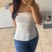 Women's Slim Fit Pullover Vest Summer American Street Style Strapless off the Shoulder Solid Color Simple Short Slightly Slit_ecoleips.com