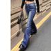 Women's Stretchy High-Waisted Flared Jeans - Slim Fit, Butt-Lifting & Retro Blue Denim For Sexy Streetwear Look (S-2xl)_ecoleips.com