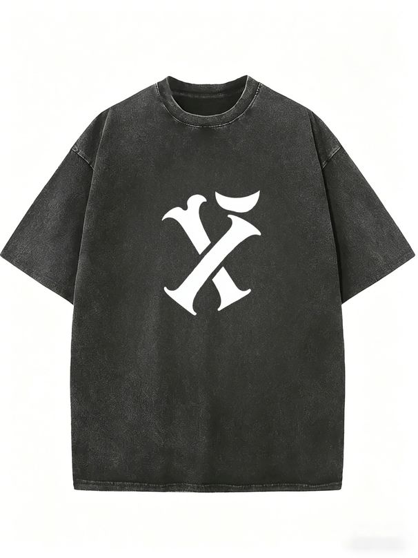 Women's Vintage Inspired Washed T-Shirt, Loose Fit Urban Fashion Tee_ecoleips.com