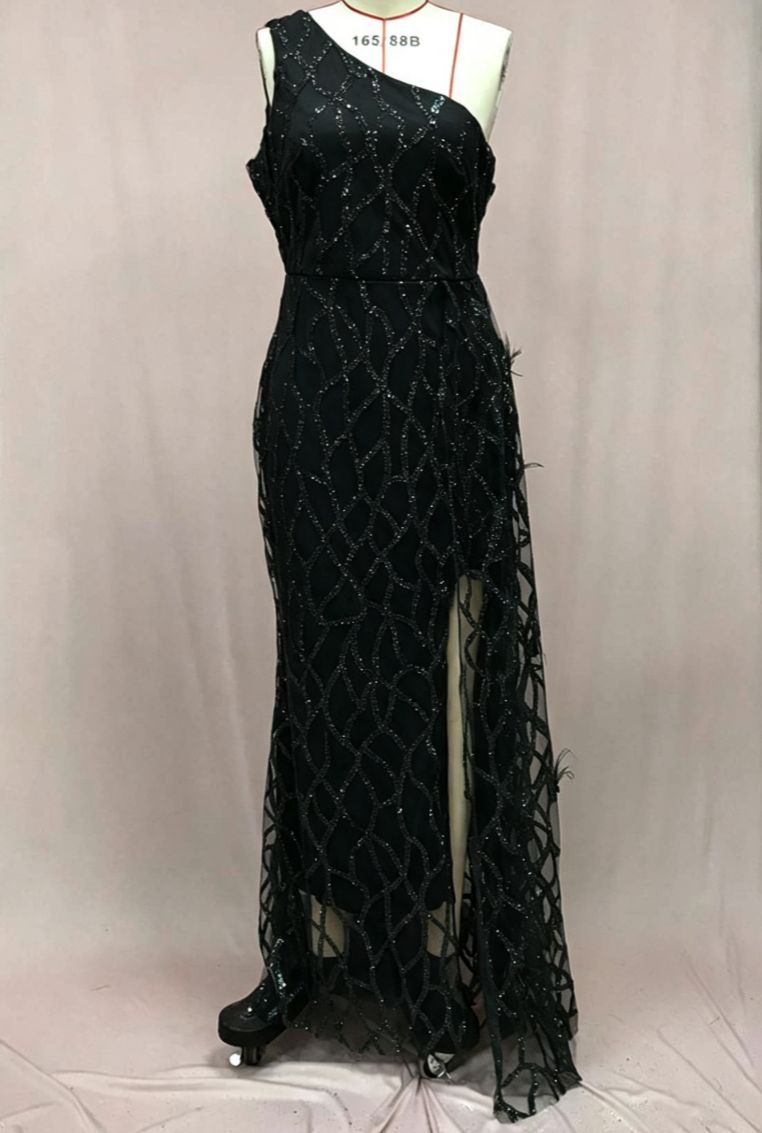 Women’s Clothing new color sequin fairy long sleeveless fashion slim temperament medium and long evening dress_ecoleips.com