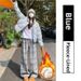 Women's Clothing Stylish Women's Fleece Lined Hooded Sweatshirt And Plaid Pants Set Casual Retro Outfit Loose Fitting Straight Leg_ecoleips.com