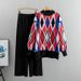 Women's autumn and winter fashion loose large size wide-leg pants two-piece set_ecoleips.com