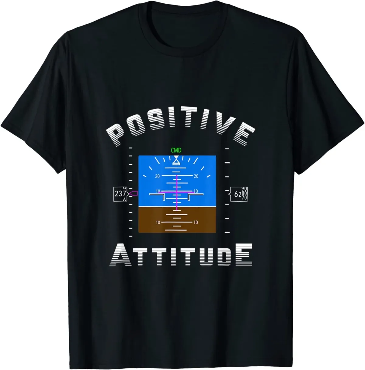 Women's T-Shirts NEW Positive Attitude Aviation Pilot Primary Flight Gift T-Shirt - MADE IN USA_ecoleips.com