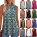 European And American Cross-border Foreign Trade 2026 Spring-summer New Solid Color Round-neck Loose Sleeveless_ecoleips.com