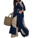 Women's Clothing Women's Fashion Casual Colorblock Loose Shirt Tops Trousers Two Piece Set_ecoleips.com