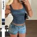 Y2K Minimalist Spaghetti Strap Cami Top For Women, Stretchy Sleeveless Basic Shirt For Trendy Casual Outfits_ecoleips.com