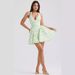 Women's Clothing Sweet Pastoral Style Mini Dress Halter Neck Backless Sexy Spring Summer New Arrivals_ecoleips.com