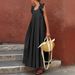 Women's Clothing Long Ear Shaped Versatile Vacation Spring And Summer Dress_ecoleips.com