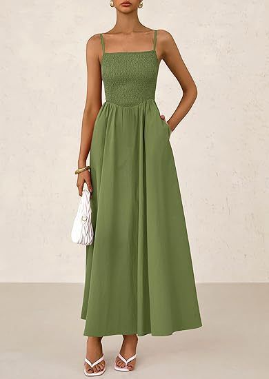 Women's Clothing Thin Strapped Pleated Vest Dress With Pockets Hotselling 2026 Clothing From America_ecoleips.com