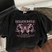 Women's Clothing Top Retro Washed Old T Shirt Print Pure Cotton Design Couple Outfit_ecoleips.com