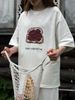 Sunuyoo Summer New Printed T-Shirt 100% Cotton Women's Fashionable O-Neck Loose Short Sleeved Female Casual Cute Top_ecoleips.com