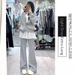 Aria Basics Gray Flared For Women, Spring And Autumn 2026 New Style, High-waisted American-style Sweatpants, High-waisted, Slimming,_ecoleips.com
