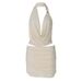 Women's Street Style Patchwork Mesh Top And Mini Skirt Set Sexy Deep V Hollowed Out Design Slim Fit See Through Hip Hugging_ecoleips.com