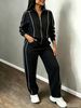 Women's Clothing Hooded Sportswear Suit For Women 2023 Summer New Slim Letter T Shirt Top Pants Casual Suit For Women_ecoleips.com