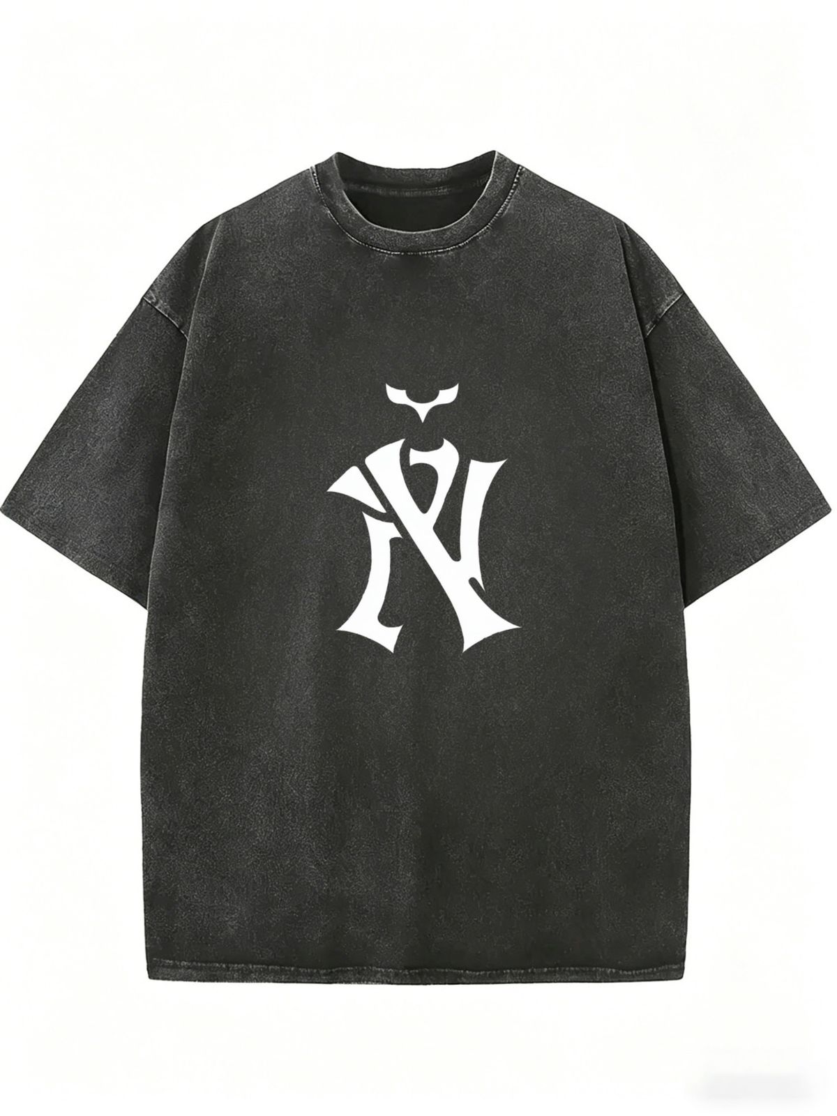 Women's Vintage Street Style Tee, Washed Finish Casual Everyday Shirt_ecoleips.com