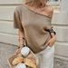 Women's Relaxed Asymmetrical Top Trendy Bloggers Spring Summer Relaxed Everyday Wear Comfortable Feshion_ecoleips.com
