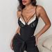 Hot Girl Backless Fishbone High End Camisole Sexy Perspective Mesh Splicing Lace Wrapped Chest_ecoleips.com