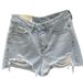 New Rough-edged Denim Shorts Women's Large Size Fat Mm Loose Korean Version A-shaped Ripped Hot Pants_ecoleips.com